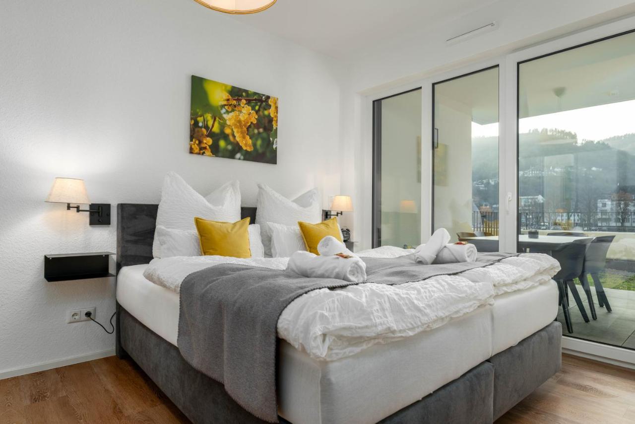 Vivamosel: Appartement Mit Mosel & Burgblick - Balkon - Parken - Aufzug - Fahrradraum Cochem Kültér fotó