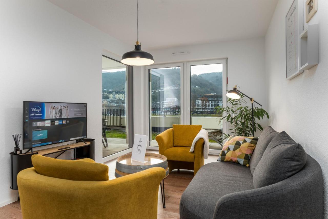 Vivamosel: Appartement Mit Mosel & Burgblick - Balkon - Parken - Aufzug - Fahrradraum Cochem Kültér fotó